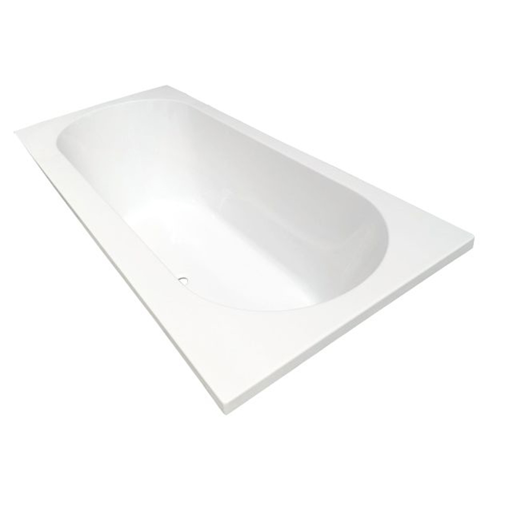 Wiesbaden Portus RD Inbouw Duo Ligbad Acryl Glans Wit 170cm
